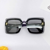 Mắt Kính Thời Trang Nữ - Kính Fendi Nữ Tròng Vuông Khói Tràn Viền Gọng Màu Tím Than Cao Cấp