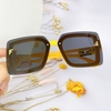 Mắt Kính Thời Trang Nữ - Kính Fendi Nữ Tròng Vuông Khói Tràn Viền Gọng Vàng Cam Cao Cấp 2254