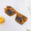 Mắt Kính Thời Trang Nữ - Kính Fendi Nữ Tròng Vuông Khói Tràn Viền Gọng Vàng Nghệ Cao Cấp 2254