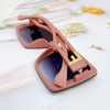Mắt Kính Thời Trang Nữ - Kính Fendi Nữ Vuông Khói Gọng Hồng Pastel Cao Cấp Mã 6196