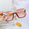 Mắt Kính Thời Trang Nữ - Kính Fendi Nữ Vuông Màu Hồng Mận Cao Cấp Full Box 9930
