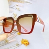 Mắt Kính Thời Trang Nữ - Kính Fendi Nữ Vuông Màu Hồng Mận Cao Cấp Full Box 9930