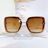 Mắt Kính Thời Trang Nữ - Kính Fendi Nữ Vuông Màu Nâu Hổ Phách Tràn Viền Gọng Kim Loại Mã 7065