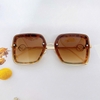 Mắt Kính Thời Trang Nữ - Kính Fendi Nữ Vuông Màu Nâu Hổ Phách Tràn Viền Gọng Kim Loại Mã 7065