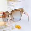 Mắt Kính Thời Trang Nữ - Kính Fendi Nữ Vuông Màu Ombre Trà Xanh Cao Cấp Full Box 9930