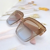 Mắt Kính Thời Trang Nữ - Kính Fendi Nữ Vuông Màu Ombre Trà Xanh Cao Cấp Full Box 9930