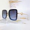 Mắt Kính Thời Trang Nữ - Kính Fendi Nữ Vuông Màu Xanh Đen Tràn Viền Gọng Kim Loại Mã 7065