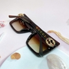 Mắt Kính Thời Trang Nữ - Kính Gucci Nữ Cao Cấp Tròng Vuông Màu Nâu 8932 Fullbox