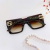 Mắt Kính Thời Trang Nữ - Kính Gucci Nữ Cao Cấp Tròng Vuông Màu Nâu 8932 Fullbox