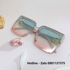 Mắt Kính Thời Trang Nữ - Kính Gucci Nữ Cao Cấp Tròng Vuông Ombre Xanh Hồng 8932 Full Box