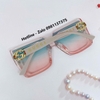 Mắt Kính Thời Trang Nữ - Kính Gucci Nữ Cao Cấp Tròng Vuông Ombre Xanh Hồng 8932 Full Box