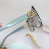 Mắt Kính Thời Trang Nữ - Kính Gucci Nữ Cao Cấp Vuông Xám Lông Chuột 8932 FullBox