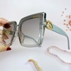 Mắt Kính Thời Trang Nữ - Kính Gucci Nữ Cao Cấp Vuông Xám Lông Chuột 8932 FullBox