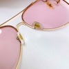 Mắt Kính Thời Trang Nữ - Kính Gucci Nữ Màu Hồng Tròng Bầu Gọng Kim Loại Mã GO0229S
