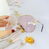 Mắt Kính Thời Trang Nữ - Kính Gucci Nữ Màu Hồng Tròng Bầu Gọng Kim Loại Mã GO0229S