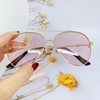 Mắt Kính Thời Trang Nữ - Kính Gucci Nữ Màu Hồng Tròng Bầu Gọng Kim Loại Mã GO0229S