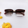 Mắt Kính Thời Trang Nữ - Kính Gucci Nữ Màu Nâu Mận Gọng Sọc Đỏ Logo Full Box - Mã 6002