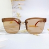 Mắt Kính Thời Trang Nữ - Kính Gucci Nữ Màu Trà Gọng Sọc Đỏ Logo FullBox - Mã 6002