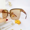 Mắt Kính Thời Trang Nữ - Kính Gucci Nữ Màu Trà Gọng Sọc Đỏ Logo FullBox - Mã 6002
