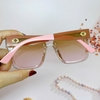 Mắt Kính Thời Trang Nữ - Kính Gucci Nữ Ombre Nâu Hồng Cao Cấp Full Box Mã D77-705