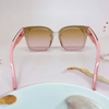 Mắt Kính Thời Trang Nữ - Kính Gucci Nữ Ombre Nâu Hồng Cao Cấp Full Box Mã D77-705