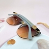 Mắt Kính Thời Trang Nữ - Kính Gucci Nữ Ombre Nâu Trà Cao Cấp FullBox - Mã GG8927