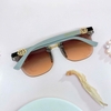 Mắt Kính Thời Trang Nữ - Kính Gucci Nữ Ombre Nâu Trà Cao Cấp FullBox - Mã GG8927