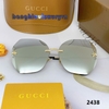 Mắt Kính Thời Trang Nữ - Kính Gucci Nữ Tráng Gương Bạc Tròng Vuông Cao Cấp Mã 2438