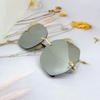 Mắt Kính Thời Trang Nữ - Kính Gucci Nữ Tráng Gương Bạc Tròng Vuông Cao Cấp Mã 2438