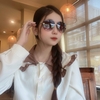 Mắt Kính Thời Trang Nữ - Kính Gucci Nữ Tròng Bầu Màu Đen Cao Cấp Full Box Mã 8059