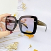 Mắt Kính Thời Trang Nữ - Kính Gucci Nữ Tròng Vuông Đen Tím Khói Cao Cấp Mã 6781