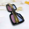 Mắt Kính Thời Trang Nữ - Kính Gucci Nữ Tròng Vuông Đen Tím Khói Cao Cấp Mã 6781