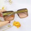 Mắt Kính Thời Trang Nữ - Kính Gucci Nữ Tròng Vuông Màu Trà Cao Cấp Full Box Mã 6781