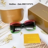Mắt Kính Thời Trang Nữ - Kính Gucci Nữ Vuông Bảng To Đen Mix Đỏ Xanh Cao Cấp GC00836 Fullbox