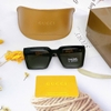 Mắt Kính Thời Trang Nữ - Kính Gucci Nữ Vuông Đen Gọng Kim Loại Mix Nâu Beo Cao Cấp X6077 Full Box
