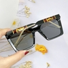 Mắt Kính Thời Trang Nữ - Kính Gucci Nữ Vuông Đen Gọng Kim Loại Mix Nâu Beo Cao Cấp X6077 Full Box