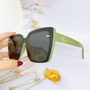 Mắt Kính Thời Trang Nữ - Kính Gucci Nữ Vuông Đen Gọng Xanh Bơ Cao Cấp 3965
