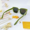 Mắt Kính Thời Trang Nữ - Kính Gucci Nữ Vuông Đen Gọng Xanh Bơ Cao Cấp 3965