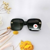 Mắt Kính Thời Trang Nữ - Kính Gucci Nữ Vuông Đen Mặt Cắt Bầu Đính Ong Full Box Mã 829