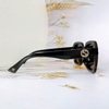 Mắt Kính Thời Trang Nữ - Kính Gucci Nữ Vuông Đen Mặt Cắt Bầu Đính Ong Full Box Mã 829