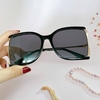 Mắt Kính Thời Trang Nữ - Kính Gucci Nữ Vuông Đen Mặt Cắt Gọng Kim Loại Cao Cấp Kèm Hộp X6026