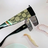 Mắt Kính Thời Trang Nữ - Kính Gucci Nữ Vuông Màu Đen Khói Tràn Viền Gọng Kem Sữa Cao Cấp 2206