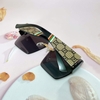 Mắt Kính Thời Trang Nữ - Kính Gucci Nữ Vuông Màu Đen Khói Tràn Viền Gọng Kem Sữa Cao Cấp 2206