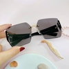 Mắt Kính Thời Trang Nữ - Kính Gucci Nữ Vuông Màu Đen Khói Tràn Viền Gọng Kem Sữa Cao Cấp 2206
