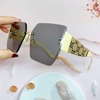 Mắt Kính Thời Trang Nữ - Kính Gucci Nữ Vuông Màu Đen Khói Tràn Viền Gọng Trắng Ngà Cao Cấp Mã 2206
