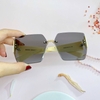 Mắt Kính Thời Trang Nữ - Kính Gucci Nữ Vuông Màu Đen Khói Tràn Viền Gọng Trắng Ngà Cao Cấp Mã 2206