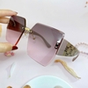 Mắt Kính Thời Trang Nữ - Kính Gucci Nữ Vuông Màu Hồng Tím Khói Tràn Viền Gọng Sữa Cao Cấp Mã 2206
