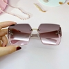 Mắt Kính Thời Trang Nữ - Kính Gucci Nữ Vuông Màu Hồng Tím Khói Tràn Viền Gọng Sữa Cao Cấp Mã 2206