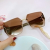 Mắt Kính Thời Trang Nữ - Kính Gucci Nữ Vuông Màu Nâu Tràn Viền Gọng Sữa Cao Cấp Mã 2206