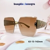 Mắt Kính Thời Trang Nữ - Kính Gucci Nữ Vuông Màu Nâu Tràn Viền Gọng Sữa Cao Cấp Mã 2206